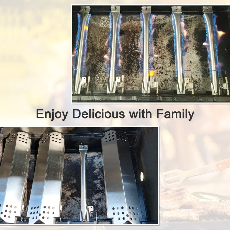 Criditpid BBQ-Element Stainless Steel Grill Burner Tubes Replacement for Nexgrill 720-0888, 720-0888N, 720-0882S, Gas Grill Pipe Burners for Kenmore, Kitchen Aid, Nexgrill 720-0830H Gas Grill.(5 Pack) - Image 4